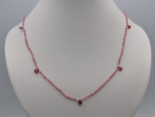 rosa Turmalin Halskette mit facettierte Steine