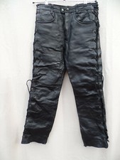 TSCHUL High Quality - Motorrad Hose Leder Schnür-Bikerhose  schwarz Gr.: 29 topp