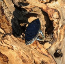 Ring precious shungite silver