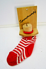 Sparstrumpf mit Holz-Wandhalter -Gravur,