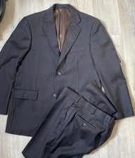 BARISAL Anzug Schurwolle braun Nadelstreifen Gr 52