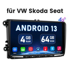 DAB+ 6+128G Android14 Carplay Autoradio GPS Für VW GOLF 5 6 Touran Caddy Polo 4G