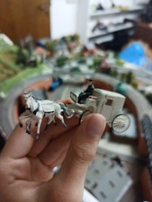 Hochzeitskutsche Miniaturgespann Länge 11cm NEU Gespann Mini Miniatur Seiffen 