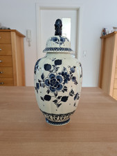 Prunkvase Deckelvase Royal Köninklijke Goedewaagen Blauw Delfts Holland 