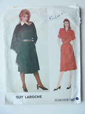 Vogue 2837 Muster Kleid und Schal Gr. 14 Schnitt Guy Laroche Paris Original