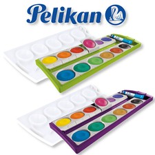 Pelikan Farbkasten K12® Deckweiß 12 Farben Tuschkasten Malkasten Deckfarbkasten