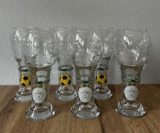 6 x Borussia Dortmund Deutscher Meister 2002 Brinkhoffs BVB Ball Bier Glas 0,25l