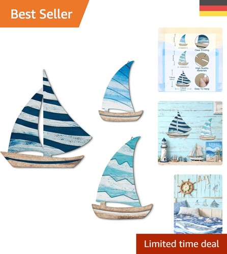 Wanddekoration segelboot set - segelboot,