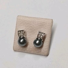 Edle Ohrringe Stecker Swarovski Kristalle Steine Strass m. Perlen Drop