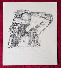 Lithografie, Johanes Heisig, „Froh nach vorn geblickt“, 86/87, handsigniert