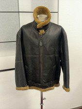 HERREN RAF B3 FLIEGER SCHAFFELL LEDER BOMBER WINTER FLIEGEN PILOT JACKE 3 XL💥