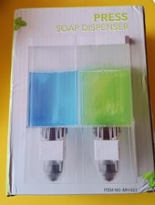 Doppelkammer Seifenspender - Wandmontage ohne Bohren - Gebraucht