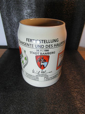 Bierkrug - Stadt Bamberg 1986 - Nordtangente - Paul Röhner - Bürgermeister