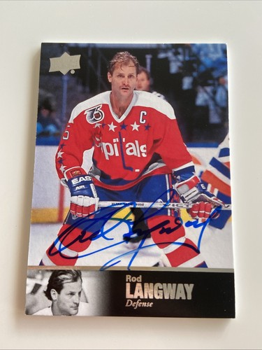 Nhl card rod langway - card-rod, langway-autograph