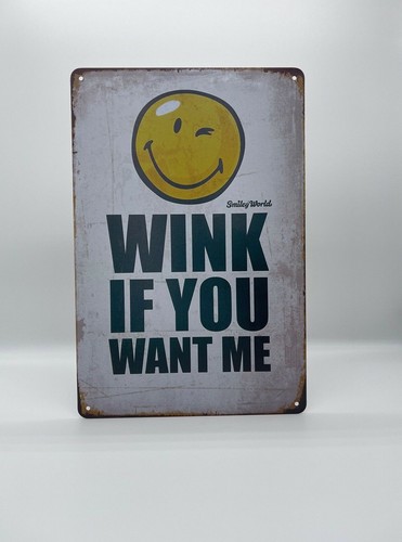 Blechschild smiley 20x30cm - smiley,