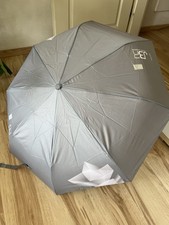 Regenschirm Damen Herren Taschenschirm klein leicht stabil grau Auf-Zu-Automatik