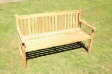 Gartenbank Maria Bank 150 cm Holzbank Teakholz natur für Balkon Terrasse Garten