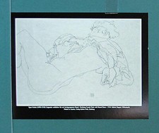 Liegender weiblicher Akt mit hochgezogenem Hemd Schiele Zeichnung Poster 0016