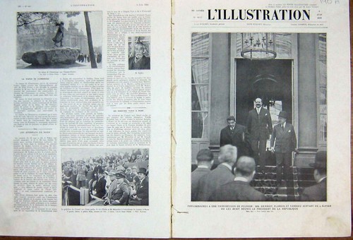 Original old vintage print - old,