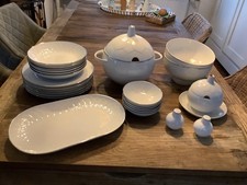 Rosenthal - Studio Linie weiß mit Platinrand - Björn Wiinblad -