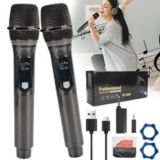 Mikrofon kabellos drahtloses Funkmikrofon Microphone Handmikrofon dynamisch 2X