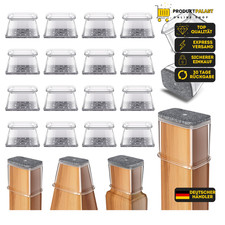 Silikon-Filz Stuhlbeinkappen 24 Stück Schutz für Hartholz | Göße L