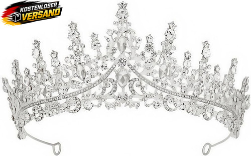 Kristall tiara damen - kristall,