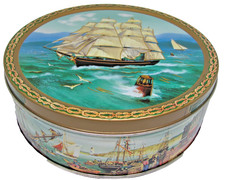 Blech Keksdose Dänisches Buttergebäck Verpackung Blechdose maritimes engl. Motiv