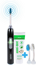 Emmi-Dent Elektrische Ultraschall Zahnbürste Metallic Black Diamond I Ultraschal