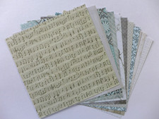 10 x Designpapier - 15x15cm - 10 versch. Motive - RESTBESTAND