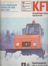 KFT 12/1973 Kraftfahrzeugtechnik Multicar 22 mit Anbaustreugerät und Schneepflug