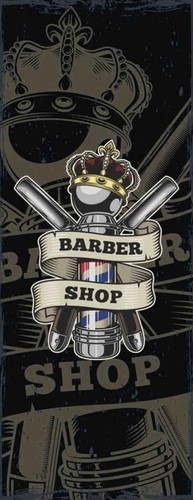 Holzschild 27x10 barbershop - cm,