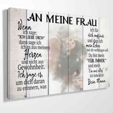 Leinwand "An meine Frau"