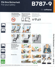 # Safety Card - Lufthansa - B787-9 - gelber Strich - 06/23 !!!!!!!!!!!!!!!!!!!!!