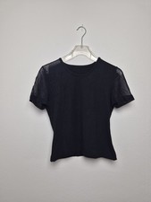 Damen T-Shirt Schwarz Glitzer