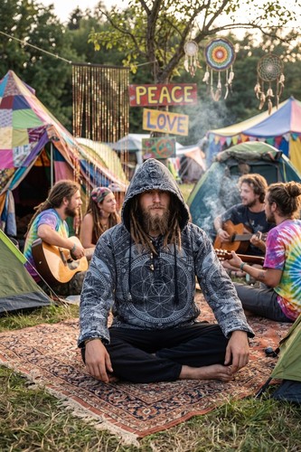 Unisex anthracite boho hippie - unisex,