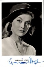 Ak Schauspielerin Marianne Hold, Autogramm, Portrait, Hut - 3767478
