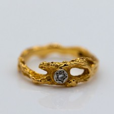 Ring Lapponia 750/18K Gelbgold Diamant ca. 0,01ct Gr. 49