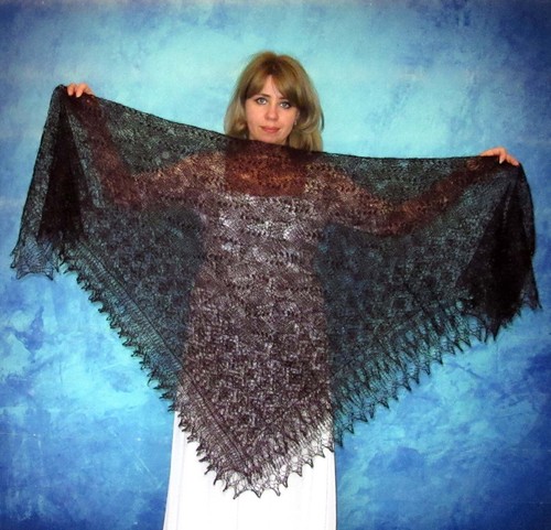 Gestrickter ziegenflaum schal - ziegenflaum,
