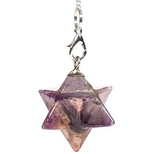 Amethyst Merkaba Pendel -- 3 cm