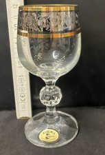 Bohemia Claudia Exclusive 6 Likörgläser Kristallglas Likörglas 50 ml Gold Platin