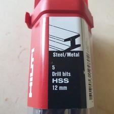 5 X HILTI HSS 12mm BOHRKRONEN