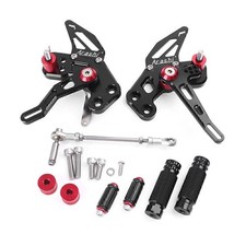 CNC gefr?ste Fu?rastenanlage für Kawasaki Z125 2016 2017 2018 Schwarz