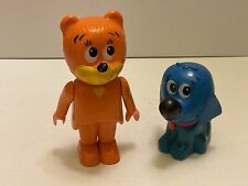 Rolf Kauka Bussi Bär Comic 2 x Figur Carrera Strupi mit Hund Bello Vintage