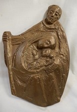 Bronze Wandrelief " Die heilige Familie" Maria,  Josef und das Kind