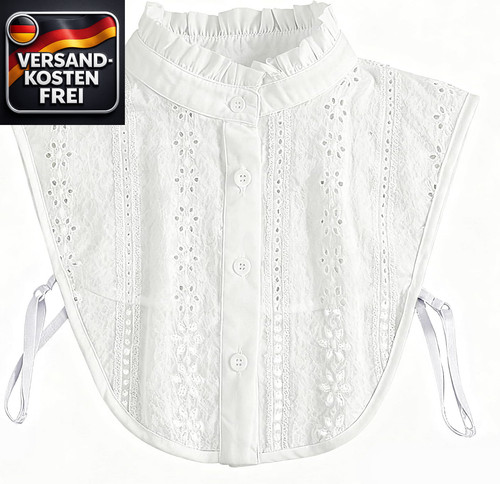 Damen krageneinsatz weiß für - damen,