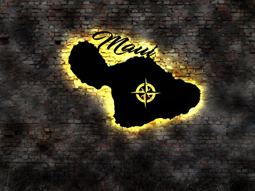 Led deko maui insel island - deko,