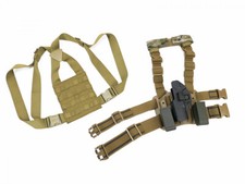 BLACKHAWK Kit Tactical drop leg Beinholster mit Serpa Holster + 2 Magazin Halter