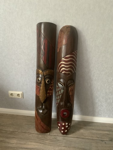 Afrikanische deko holzmasken - deko,