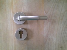 Halbgarnitur Rosetten Türbeschlag Glass Mod. Orione PZ rechts Chrom satiniert